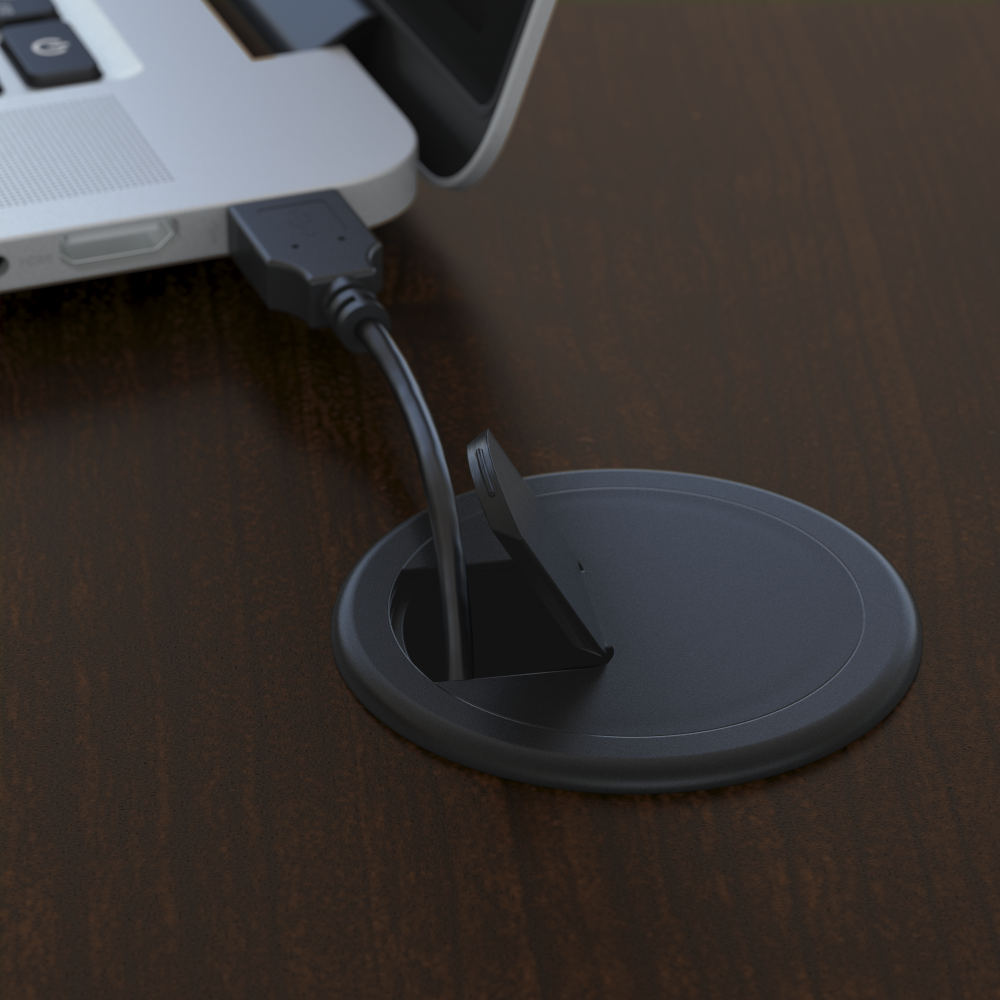 Series C Desk with 2 Drawer Mobile Pedestal