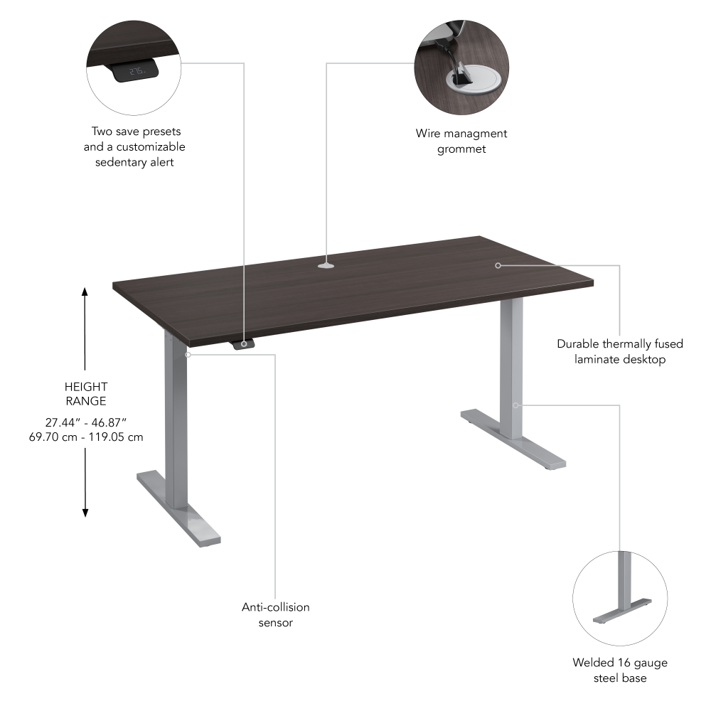 Move 60 Series 60W x 30D Electric Height Adjustable Standing Desk