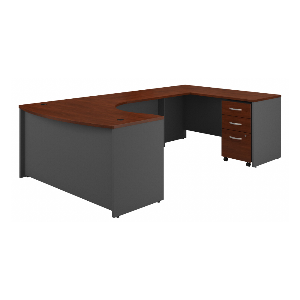 Series C 60W Right Handed Bow Front U Shaped Desk with Mobile File Cabinet