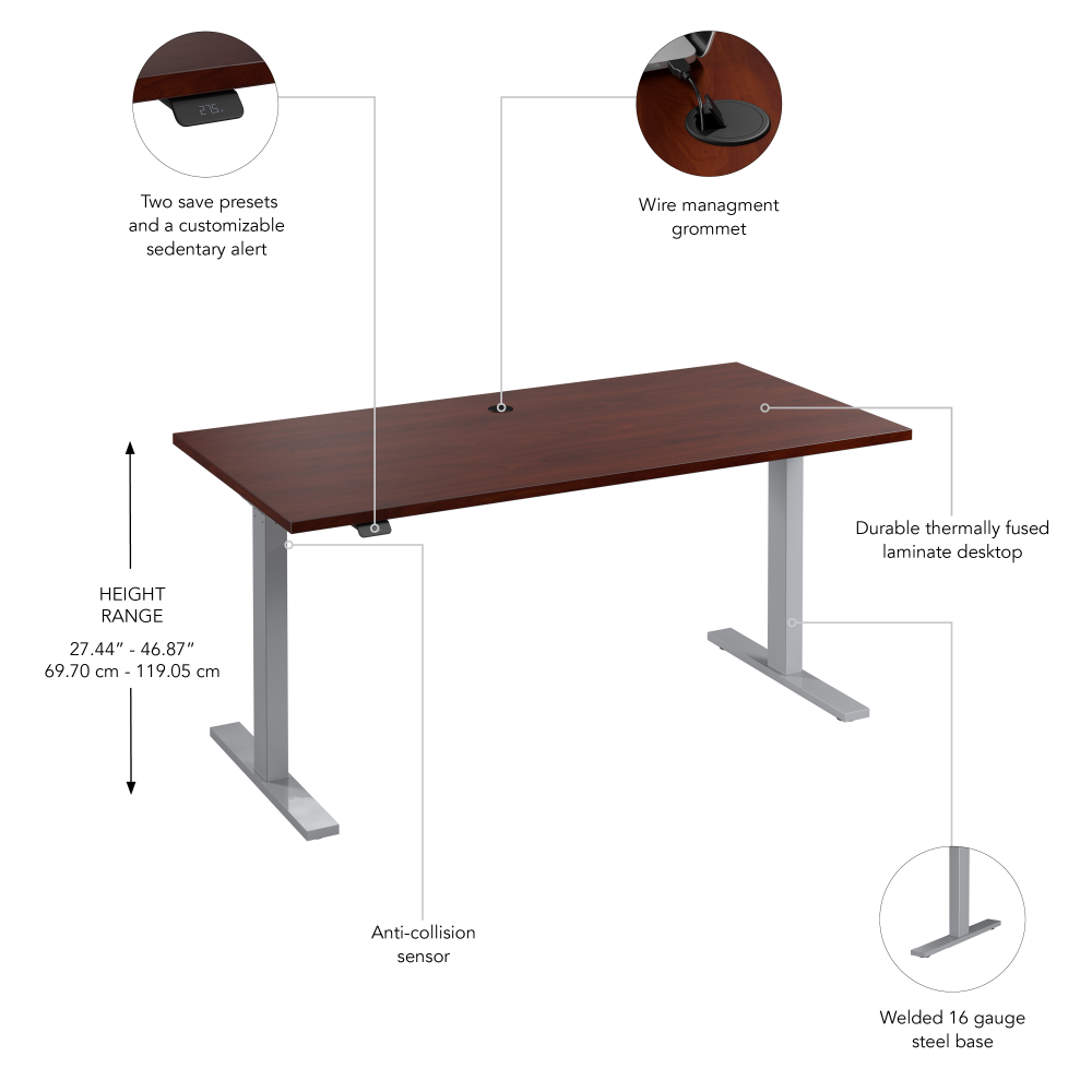 Move 60 Series 60W x 30D Electric Height Adjustable Standing Desk