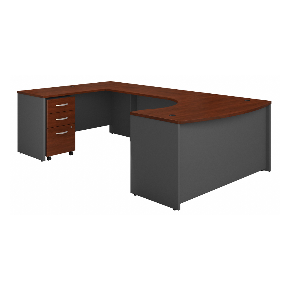 Series C 60W Left Handed Bow Front U Shaped Desk with Mobile File Cabinet