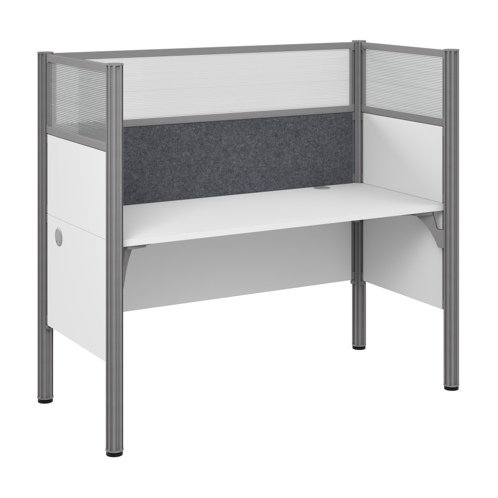 ProBiz Single Cubicle Desk for Office with High Privacy Panels and Tackboard