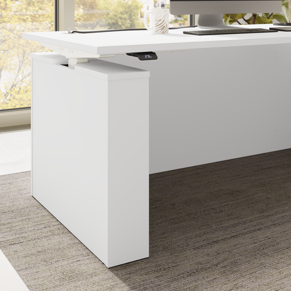 Stratus 72W x 30D Electric Height Adjustable Standing Desk with Modesty Panel